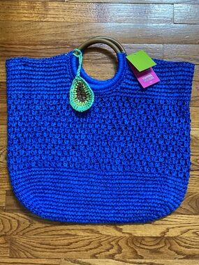 Tabitha Brown x Target Blue Straw Tote